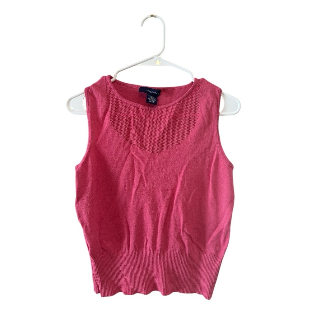 Vintage 90’s/Y2K Era Jones Wear Vibrant Pink Tank Top/Sweater Vest Size Small